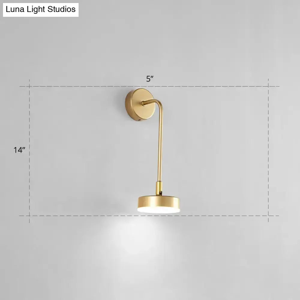 Gold LED Sconce Wall Mounted Lamp for Bedroom