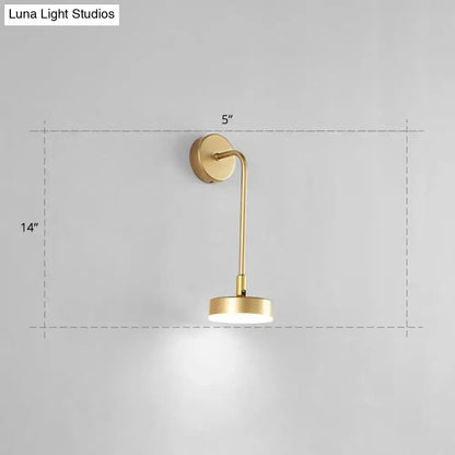 Gold LED Sconce Wall Mounted Lamp for Bedroom