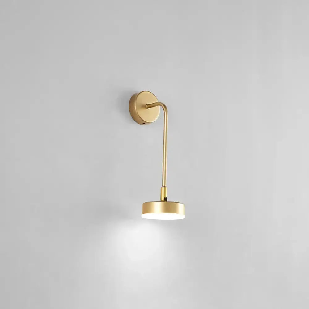 Gold LED Sconce Wall Mounted Lamp for Bedroom
