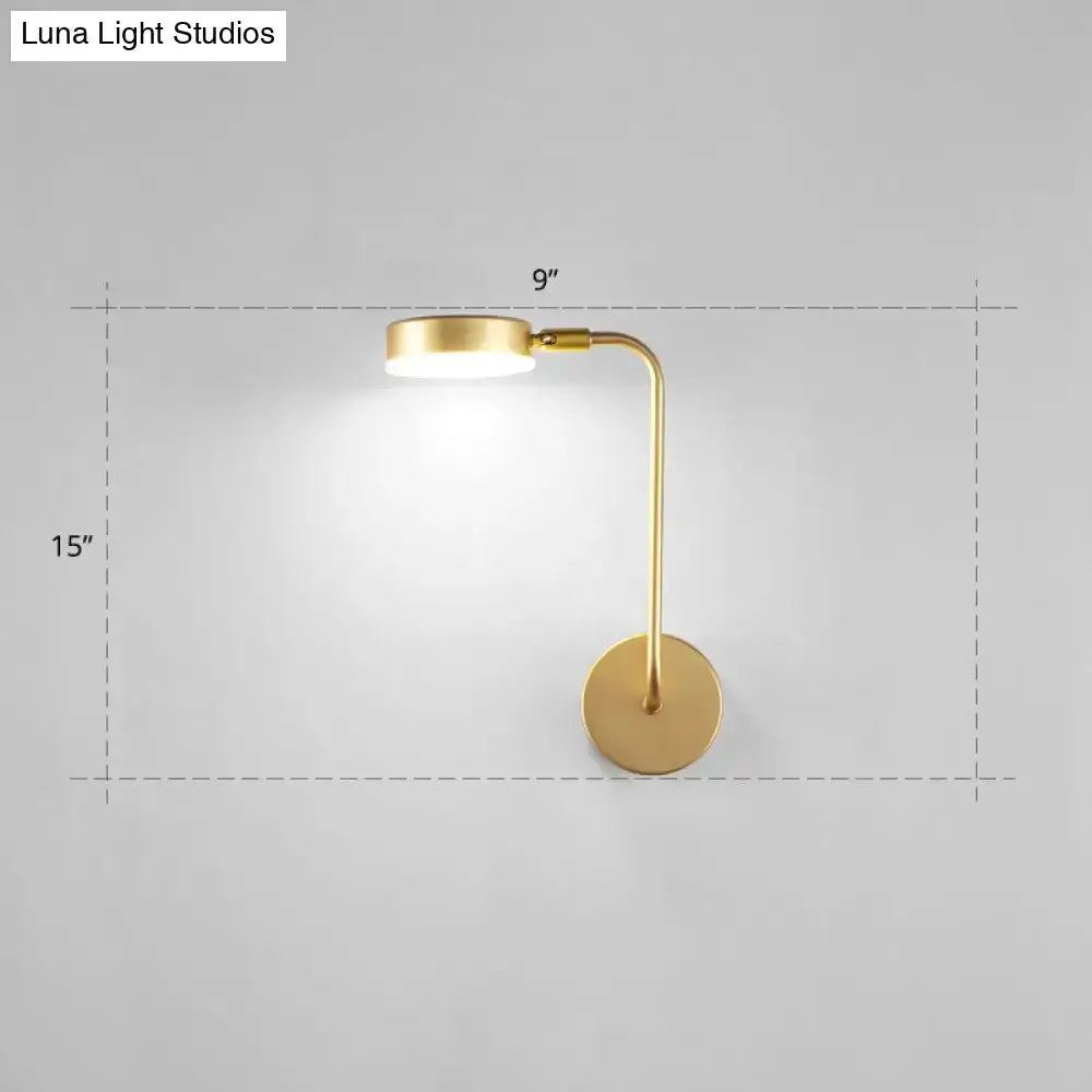 Gold LED Sconce Wall Mounted Lamp for Bedroom