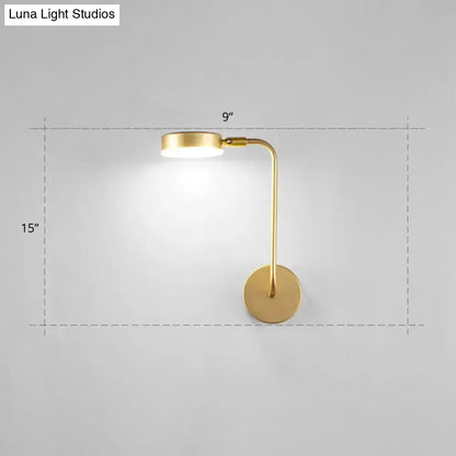 Gold LED Sconce Wall Mounted Lamp for Bedroom