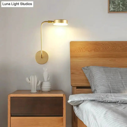Gold LED Sconce Wall Mounted Lamp for Bedroom