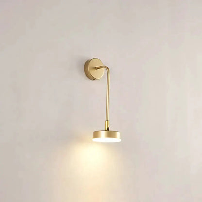 Gold LED Sconce Wall Mounted Lamp for Bedroom
