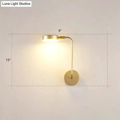 Gold LED Sconce Wall Mounted Lamp for Bedroom