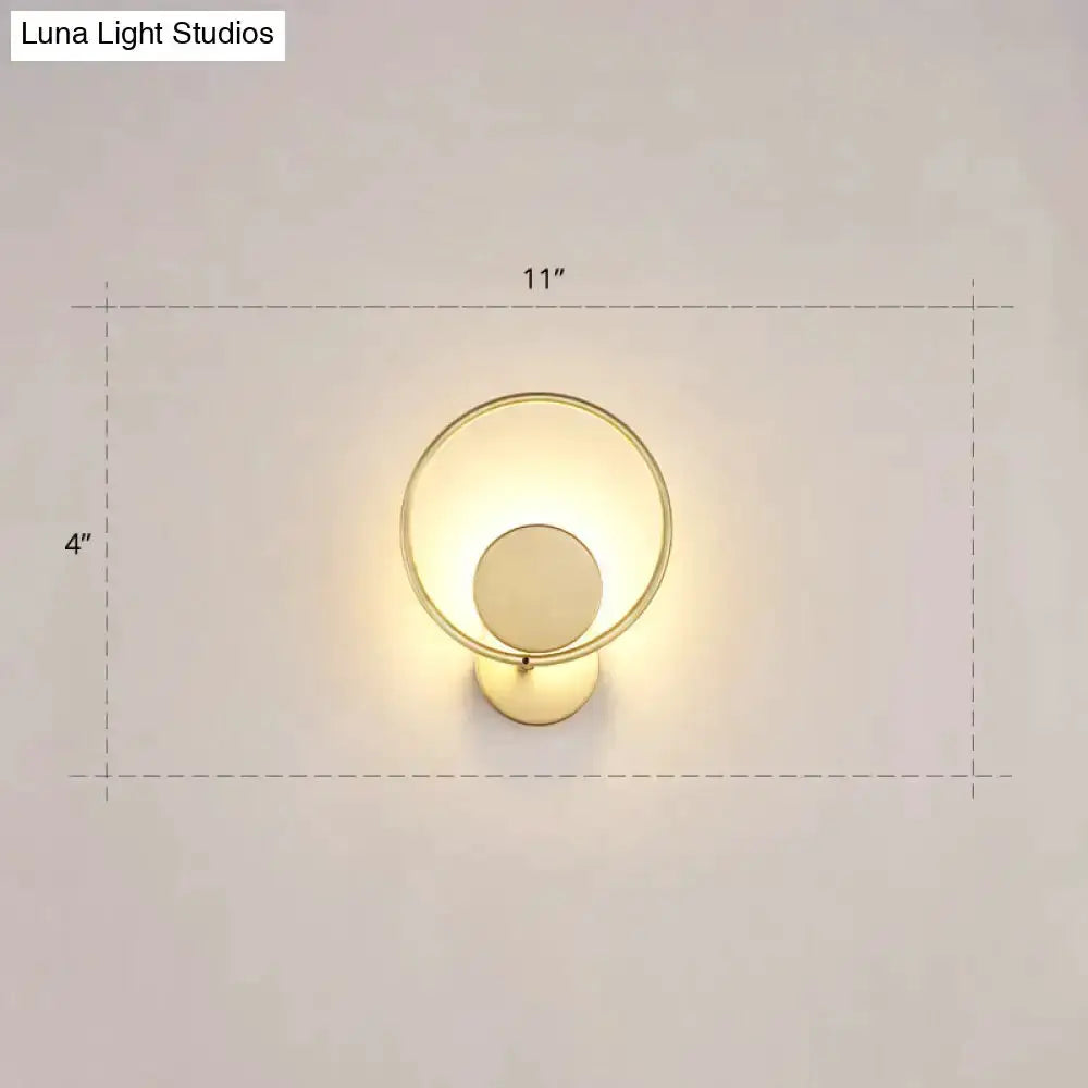 Gold LED Sconce Wall Mounted Lamp for Bedroom