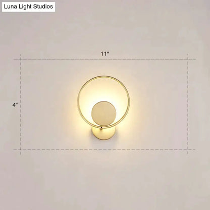 Gold LED Sconce Wall Mounted Lamp for Bedroom