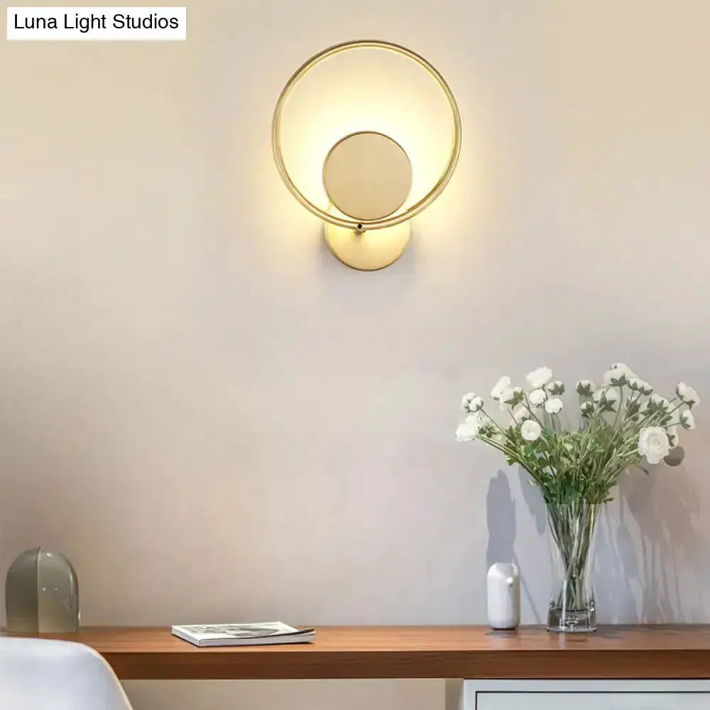 Gold LED Sconce Wall Mounted Lamp for Bedroom