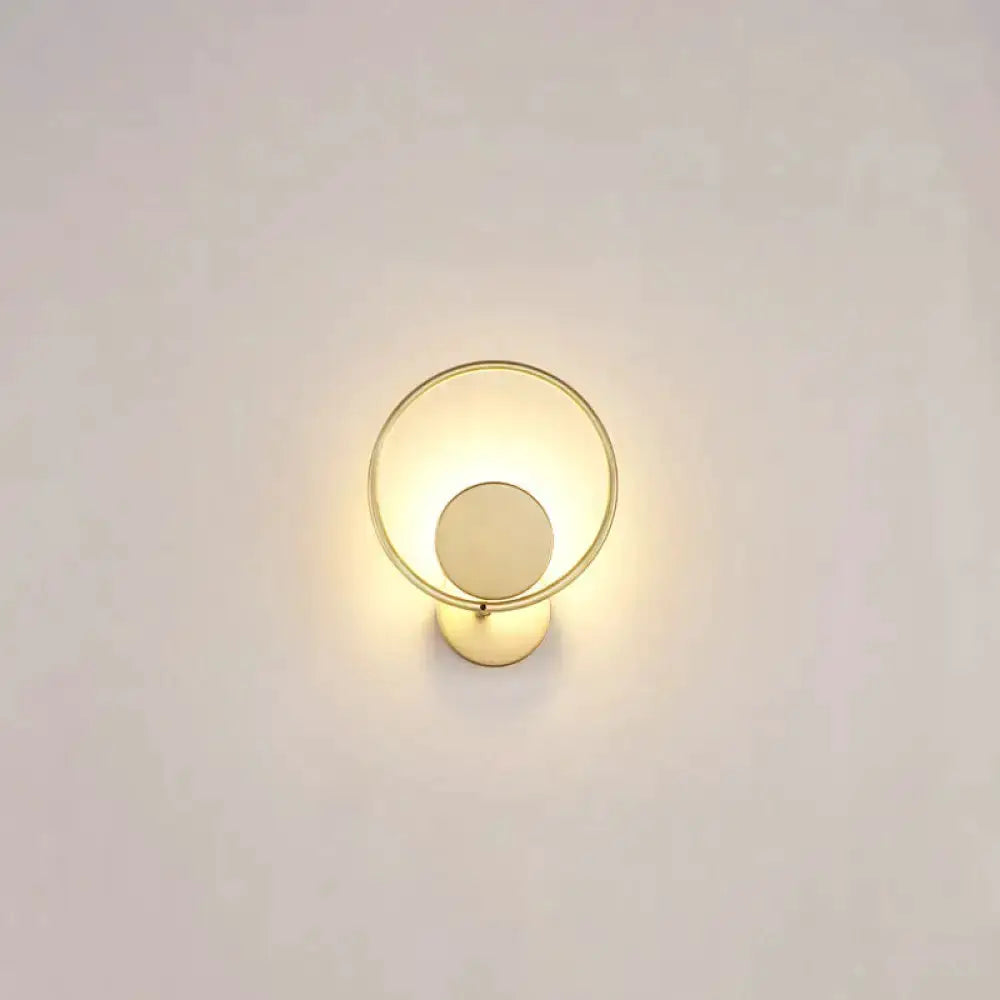 Gold LED Sconce Wall Mounted Lamp for Bedroom