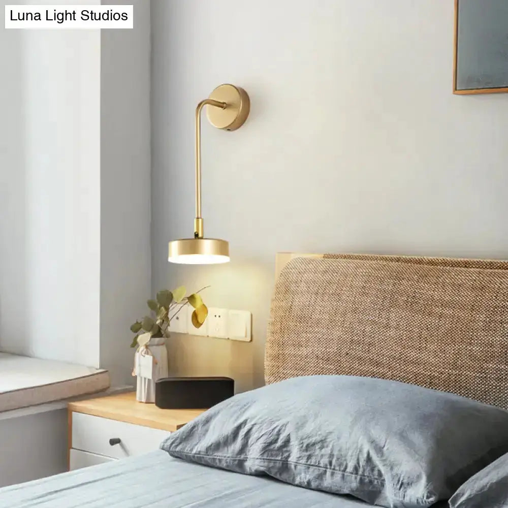 Gold LED Sconce Wall Mounted Lamp for Bedroom