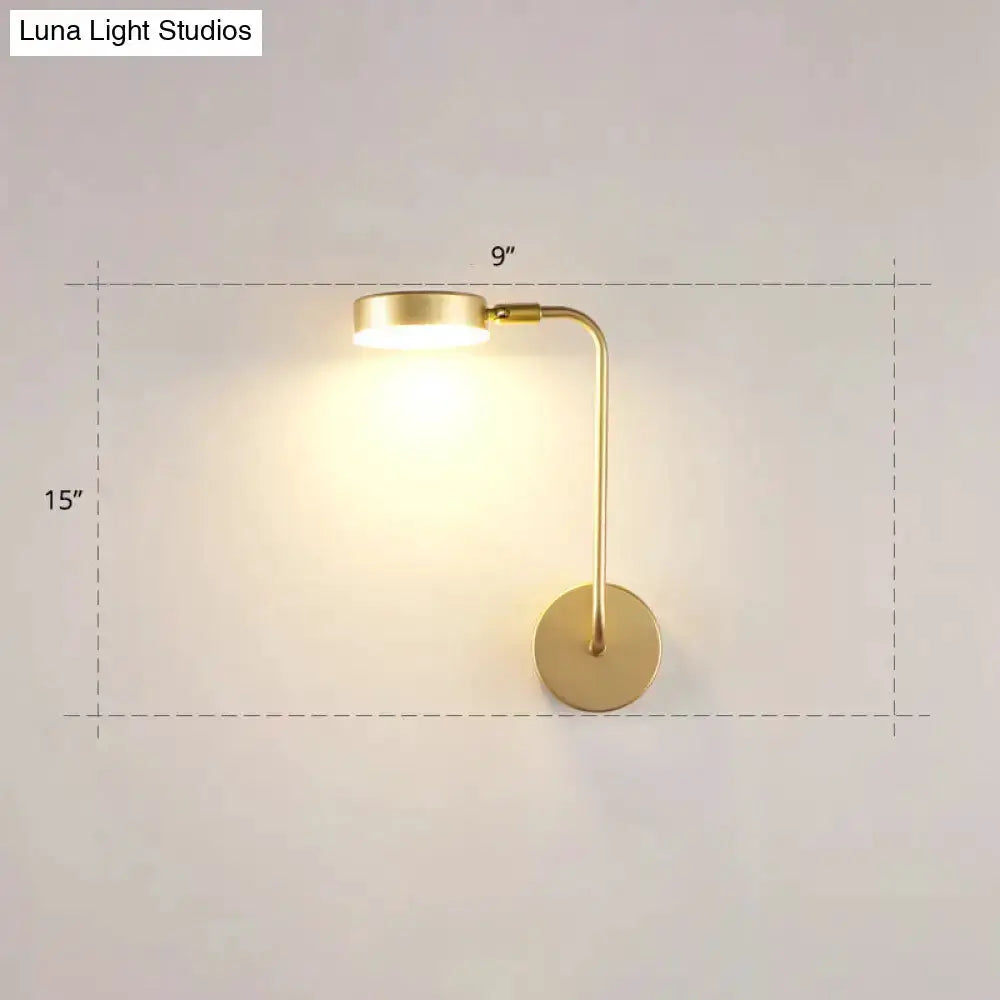 Gold LED Sconce Wall Mounted Lamp for Bedroom
