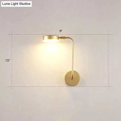 Gold LED Sconce Wall Mounted Lamp for Bedroom