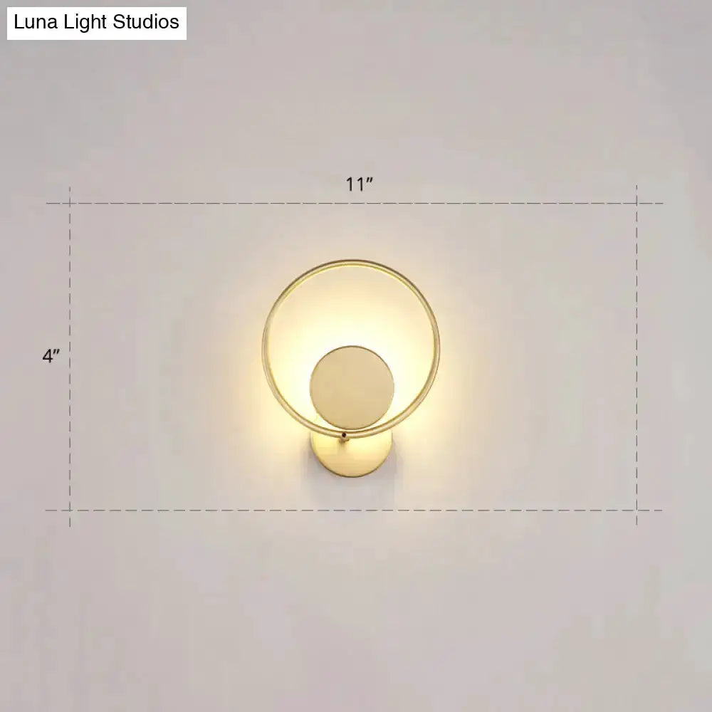 Gold LED Sconce Wall Mounted Lamp for Bedroom