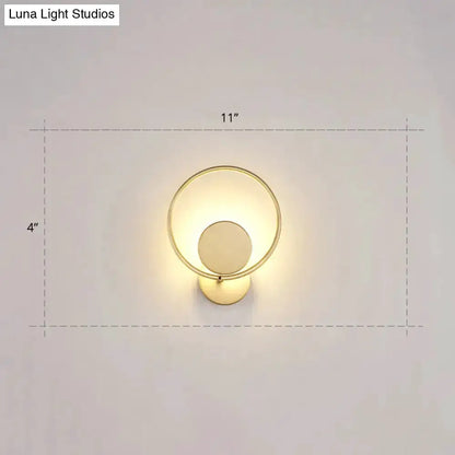 Gold LED Sconce Wall Mounted Lamp for Bedroom