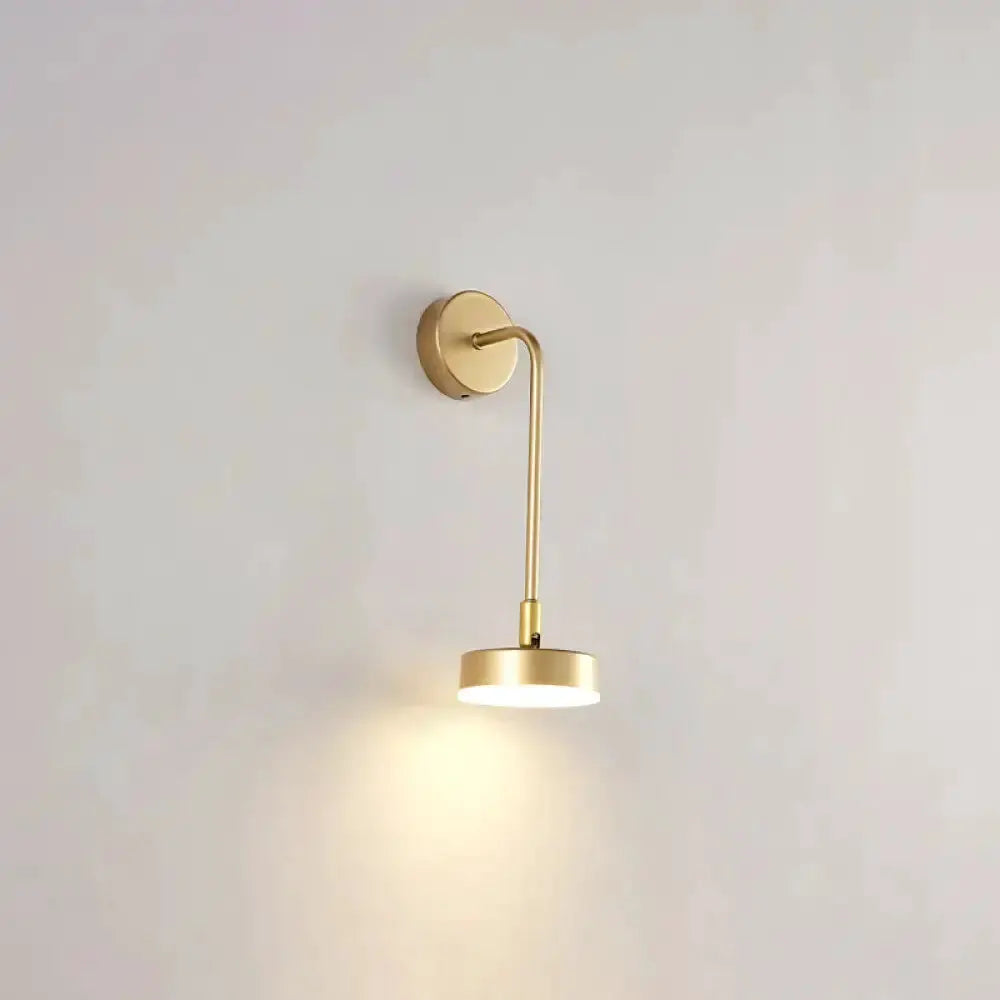 Gold LED Sconce Wall Mounted Lamp for Bedroom