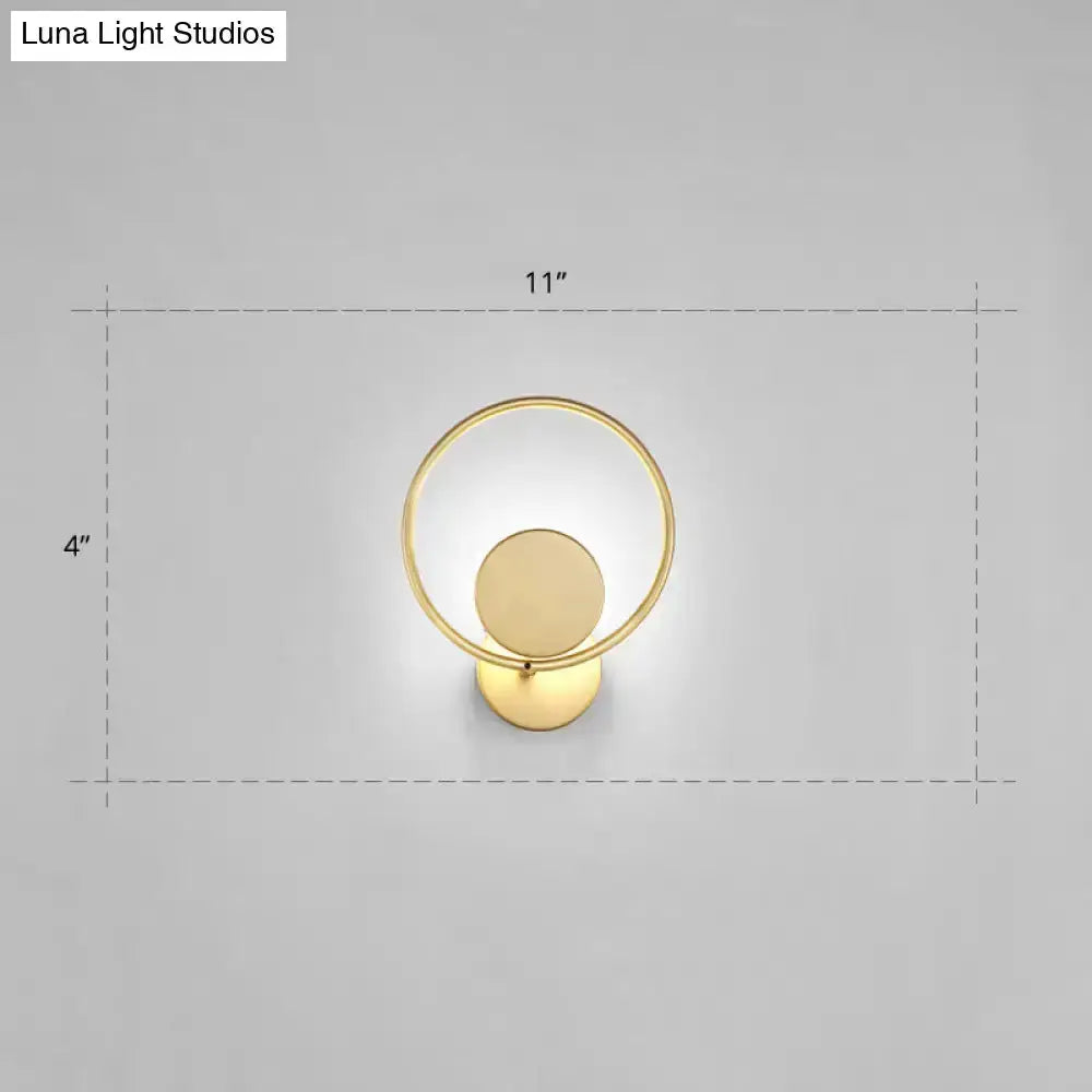 Gold LED Sconce Wall Mounted Lamp for Bedroom