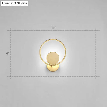 Gold LED Sconce Wall Mounted Lamp for Bedroom