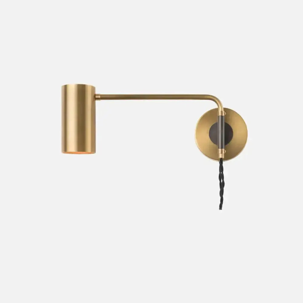 Minimalist Gold Metal Wall Lamp Bedside Spotlight