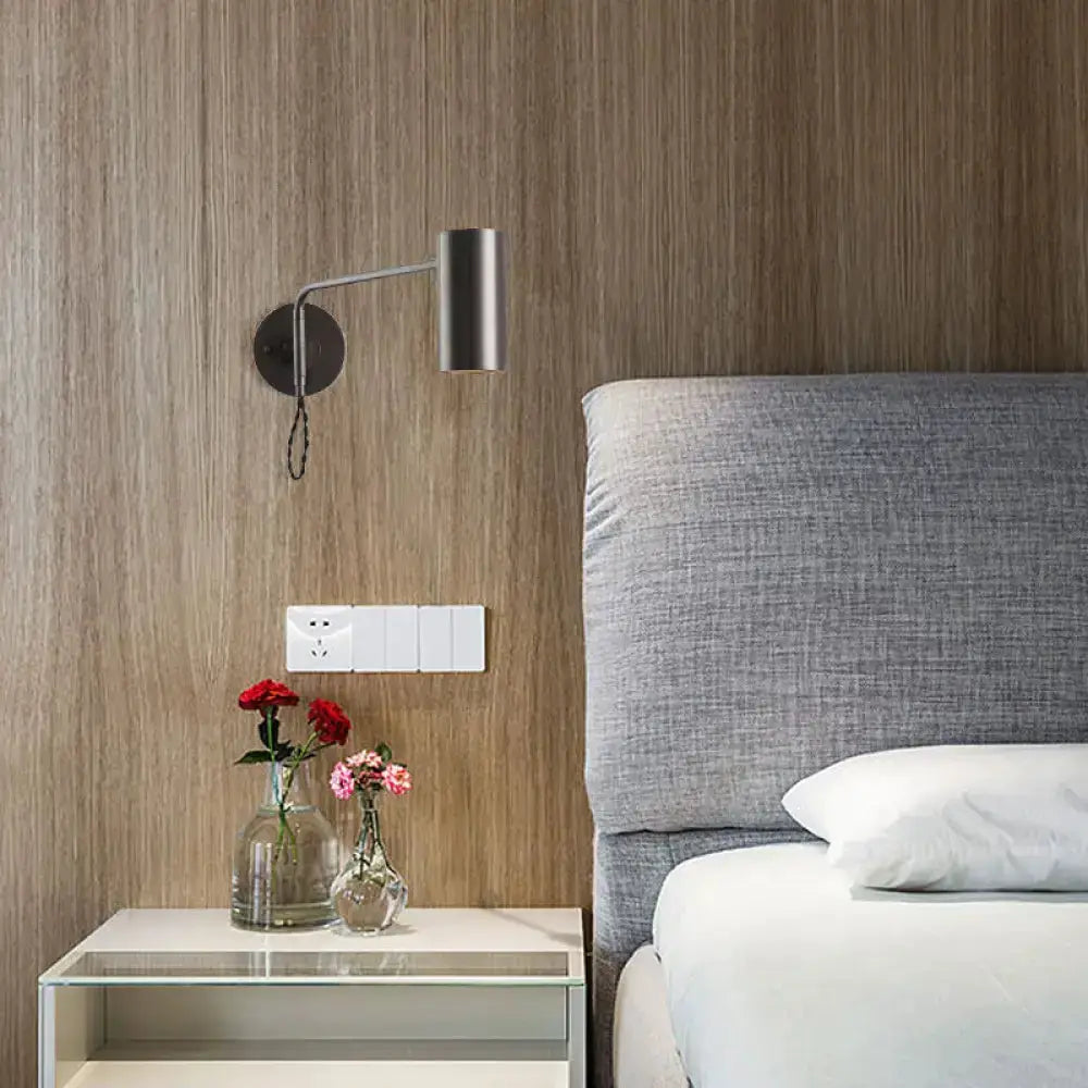 Minimalist Gold Metal Wall Lamp Bedside Spotlight