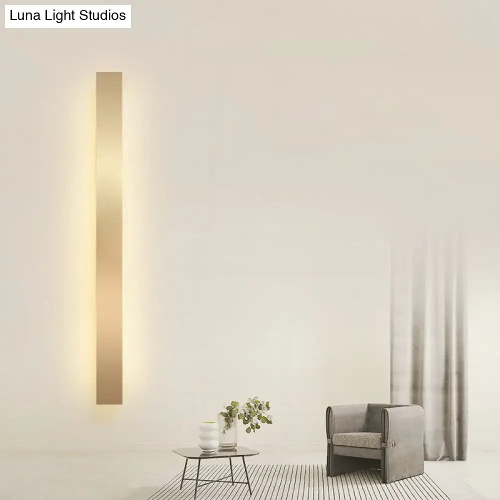 Decorbites gold plated LED wall sconce, vertical bar with warm glow for living rooms on Tampa on Tampa Home & Garden Store
