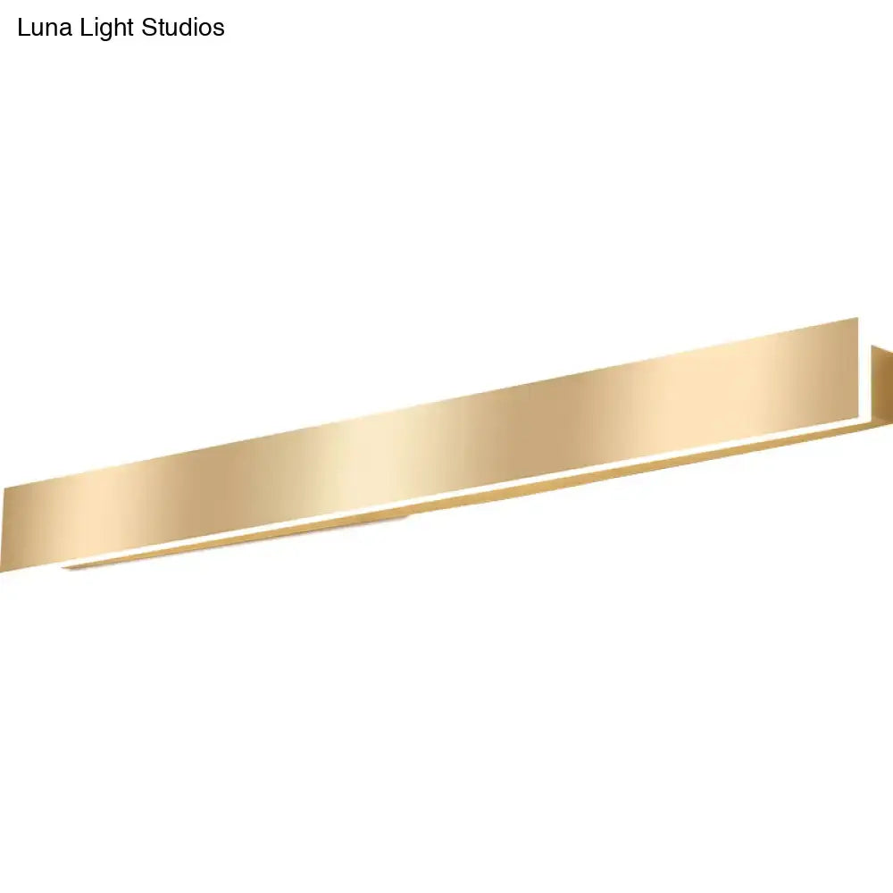Minimalist gold plated LED wall sconce bar light for living rooms on Tampa Home & Garden Store