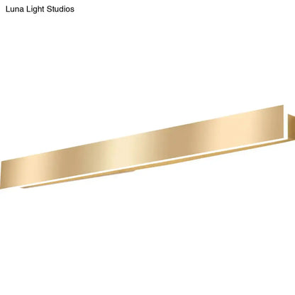 Minimalist gold plated LED wall sconce bar light for living rooms on Tampa Home & Garden Store