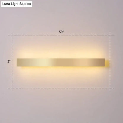 Minimalist gold plated LED wall sconce bar light, 59 in wide Decorbites on Tampa Home & Garden Store