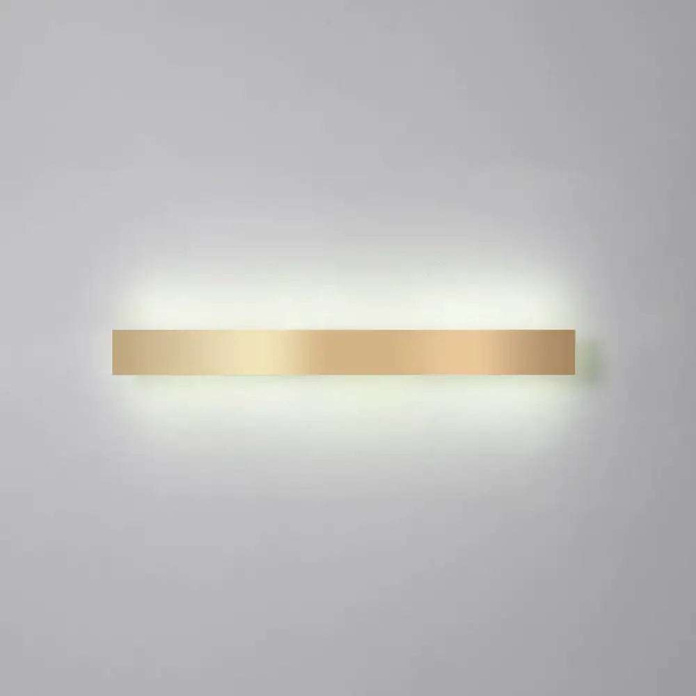 Gold plated LED wall sconce bar light, minimalist warm glow, Decorbites on Tampa Home & Garden Store