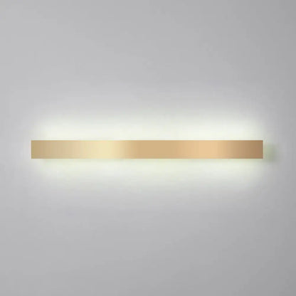 Gold plated LED wall sconce bar light, minimalist Decorbites design, warm glow on Tampa Home & Garden Store