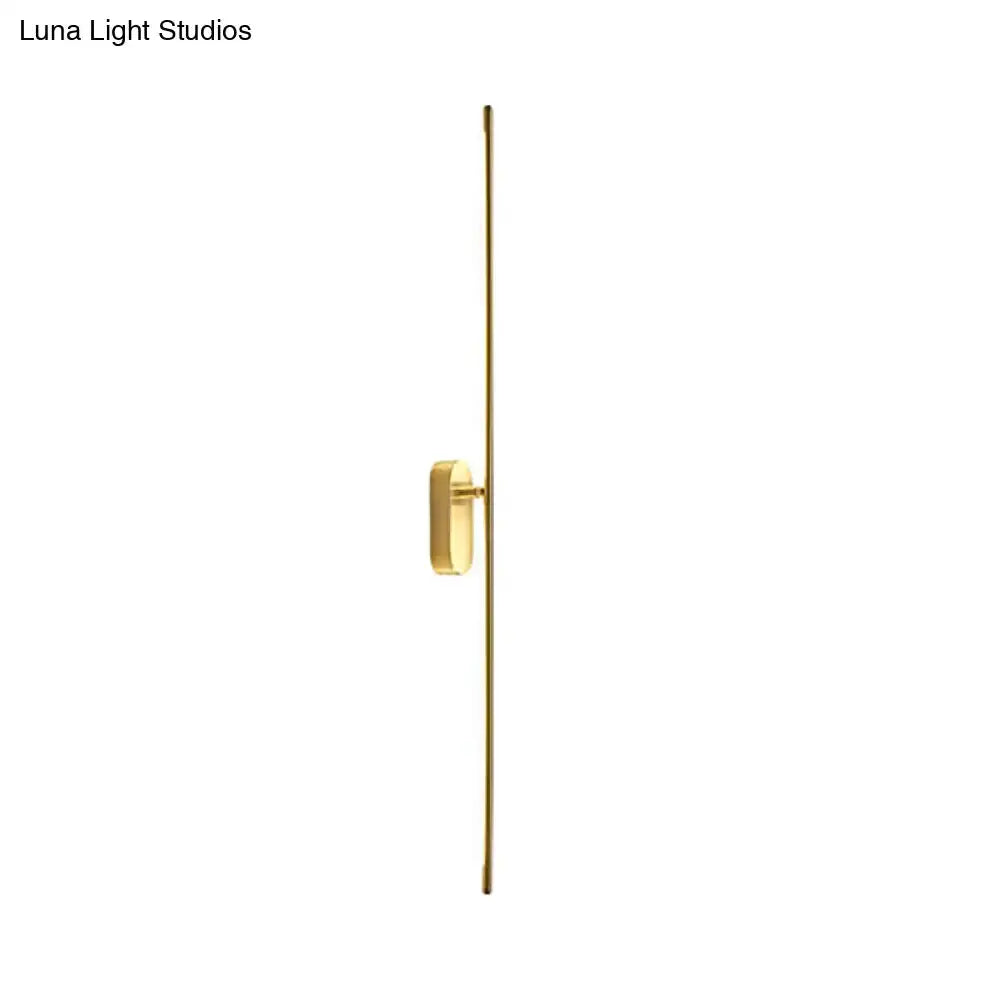 Minimalist Gold Vertical Rod Wall Lamp Sconce