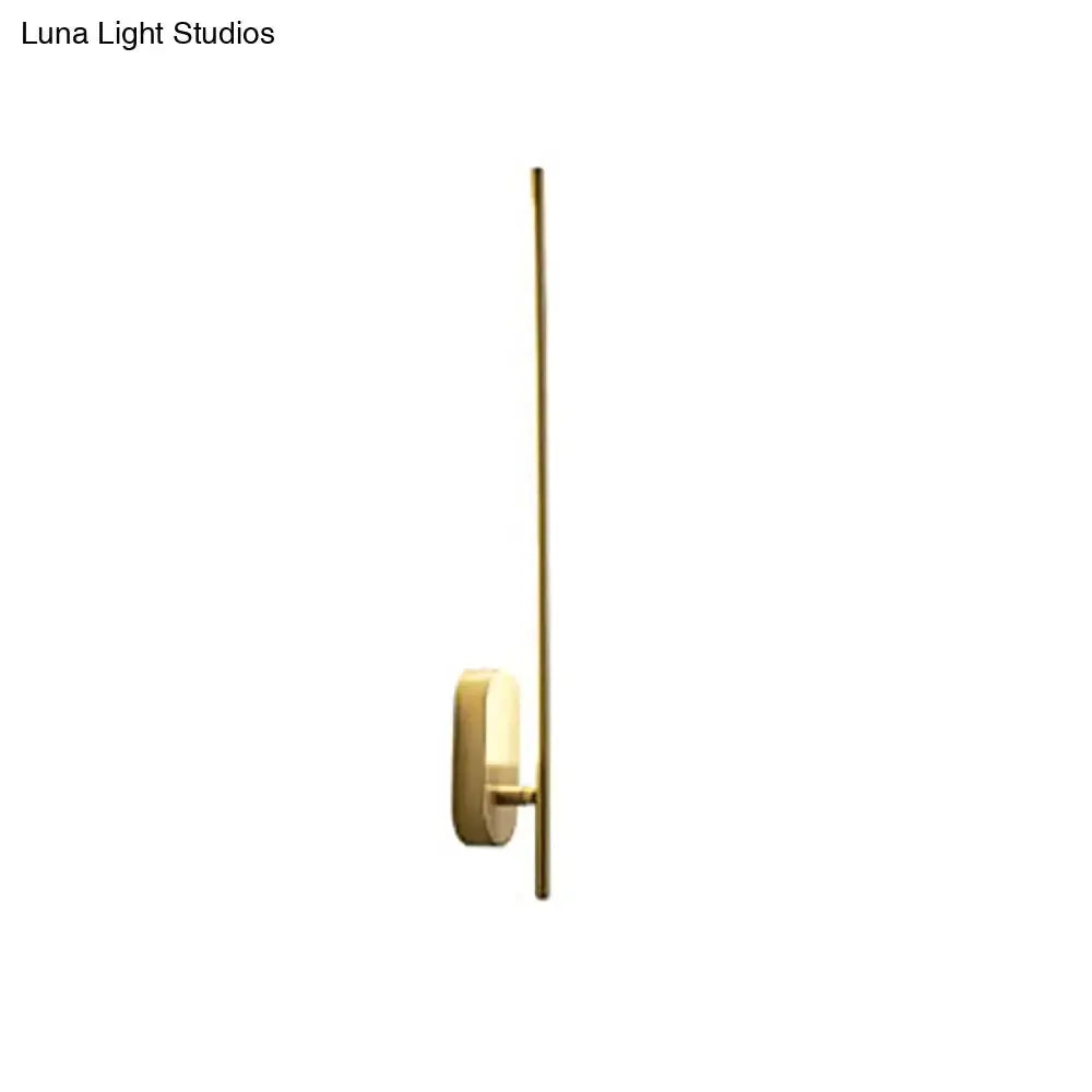 Minimalist Gold Vertical Rod Wall Lamp Sconce