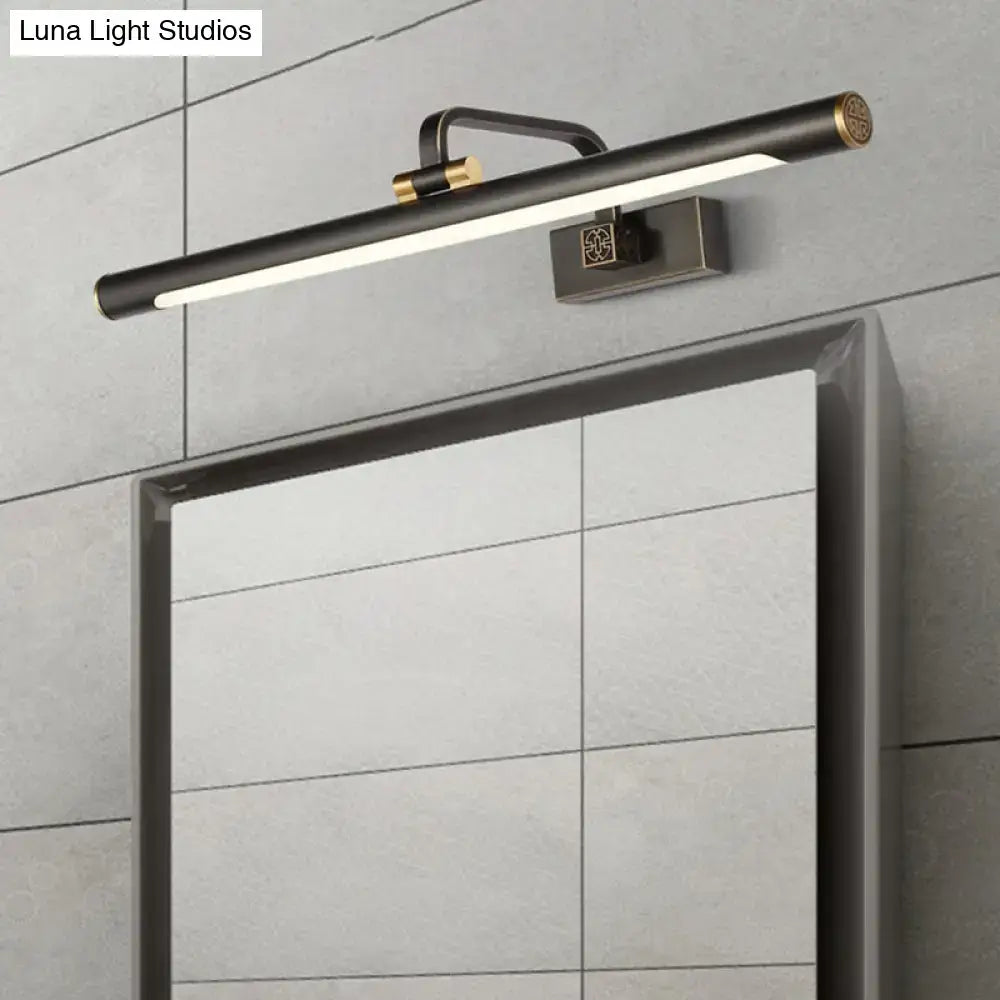 Black Gold Vanity Light by Decorbites, wall-mounted LED bar with brass accents over mirror on Tampa Home & Garden Store