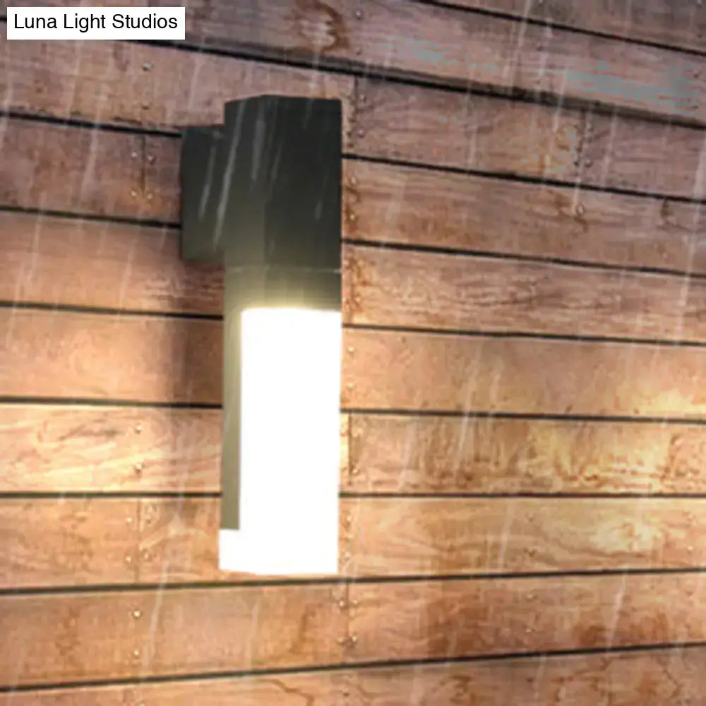 Black LED Courtyard Two-Light Wall Sconce metal outdoor lighting by Decorbites on Tampa Home & Garden Store