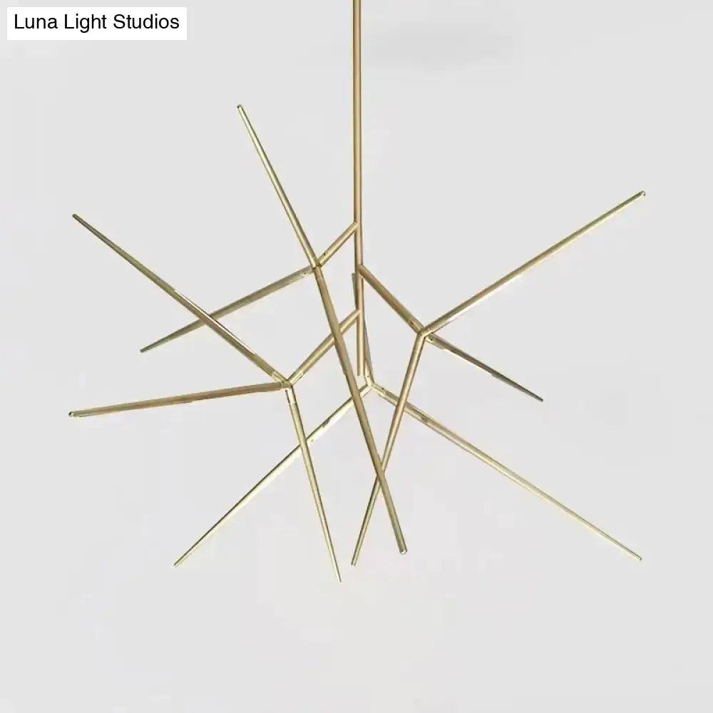 Black Gold Starburst Chandelier Decorbites; gold metal starburst arms for home lighting on Tampa Home & Garden Store