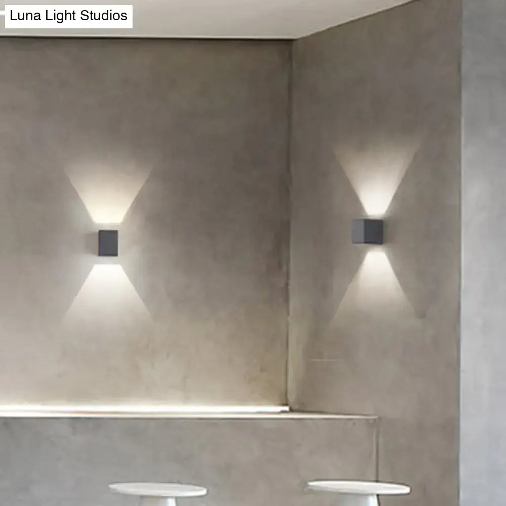 Gray concrete wall sconce pair by Decorbites; up/down glow on gray walls on Tampa Home & Garden Store