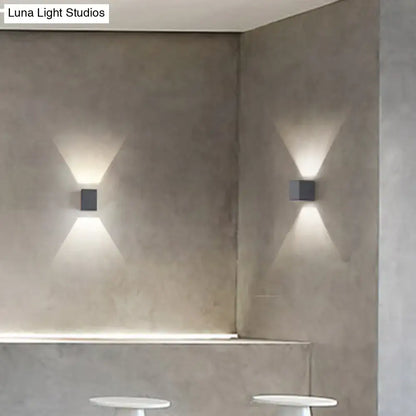 Gray concrete wall sconce pair by Decorbites; up/down glow on gray walls on Tampa Home & Garden Store