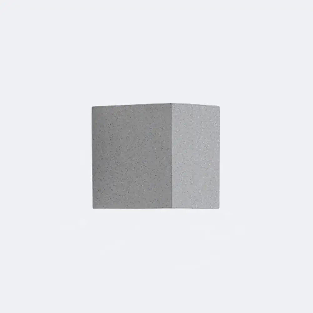 Gray concrete wall sconce by Decorbites; two-tone cube, modern minimalist lighting on Tampa Home & Garden Store