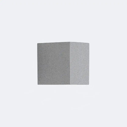 Gray concrete wall sconce by Decorbites; two-tone cube, modern minimalist lighting on Tampa Home & Garden Store