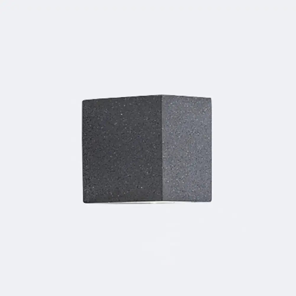 Gray concrete wall sconce, two-tone square block design by Decorbites on Tampa Home & Garden Store