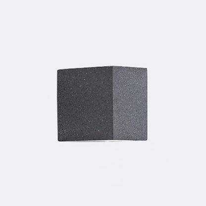 Gray concrete wall sconce, two-tone square block design by Decorbites on Tampa Home & Garden Store