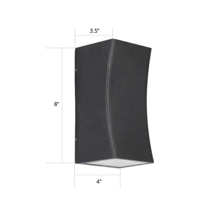 Minimalist black curved metal wall sconce for living room lighting by Decorbites on Tampa Home & Garden Store