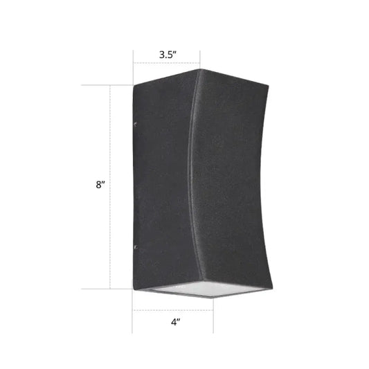 Minimalist black curved metal wall sconce for living room lighting by Decorbites on Tampa Home & Garden Store