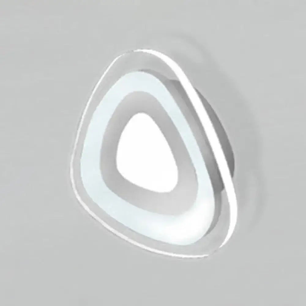Square LED Wall Lamp by Decorbites, white finish with layered ring design on Tampa Home & Garden Store