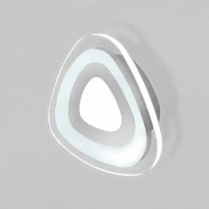 Square LED Wall Lamp by Decorbites, white finish with layered ring design on Tampa Home & Garden Store