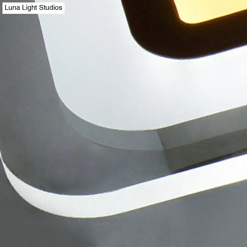 Square LED Wall Lamp by Decorbites, white geometric shade with warm glow on Tampa Home & Garden Store