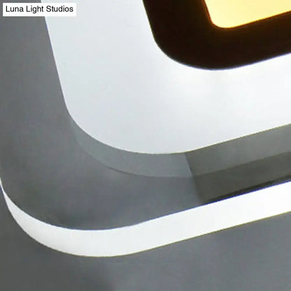 Square LED Wall Lamp by Decorbites, white geometric shade with warm glow on Tampa Home & Garden Store