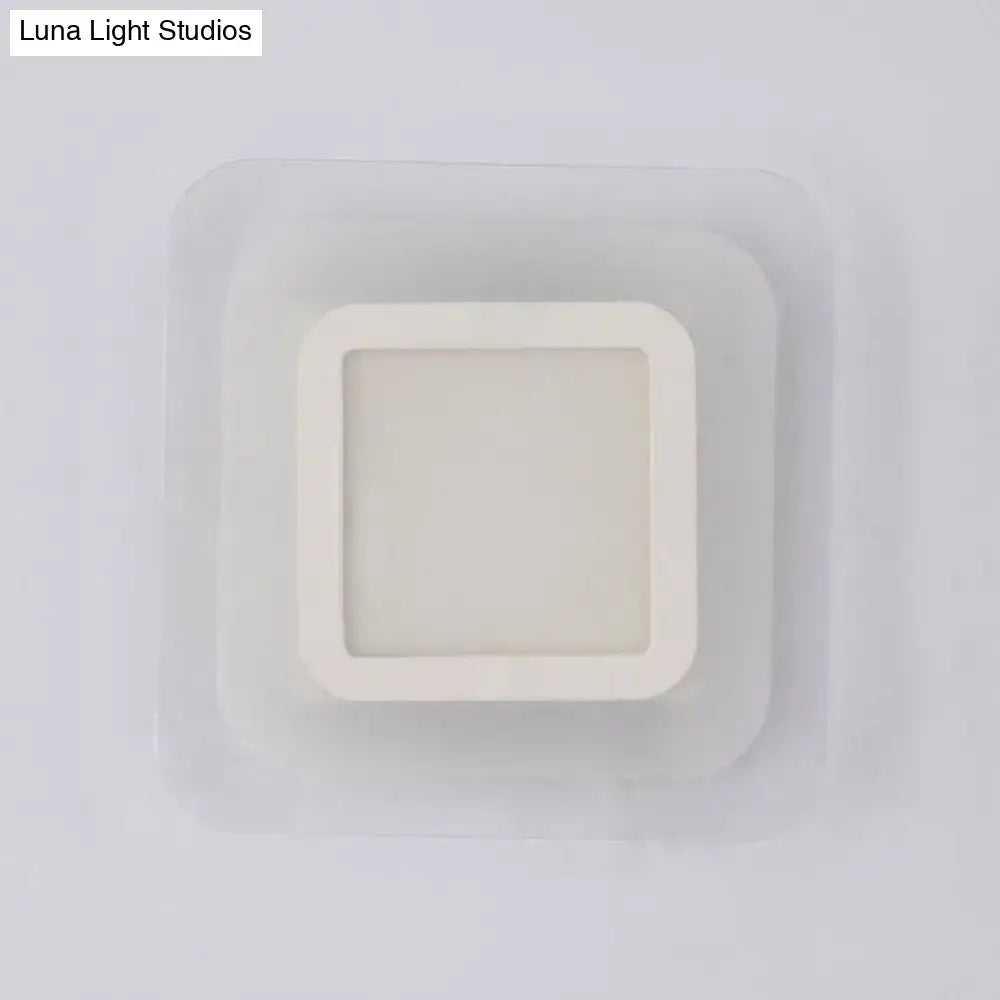 Decorbites Square LED Wall Lamp with white inner square frame on Tampa Home & Garden Store