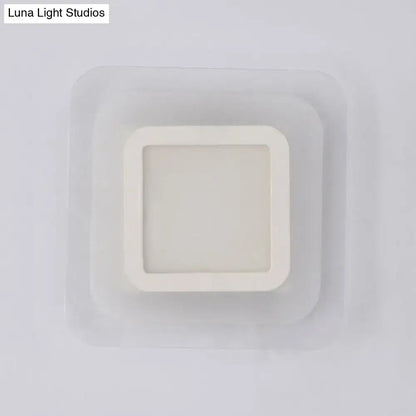 Decorbites Square LED Wall Lamp with white inner square frame on Tampa Home & Garden Store