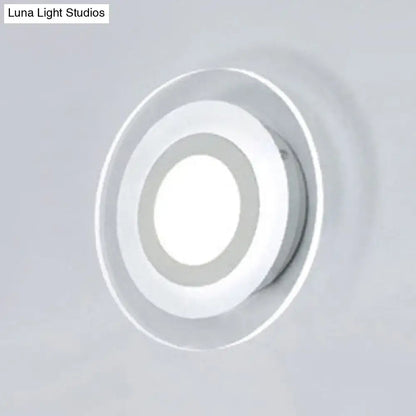 Decorbites Square LED Wall Lamp in white with circular ring design on Tampa Home & Garden Store