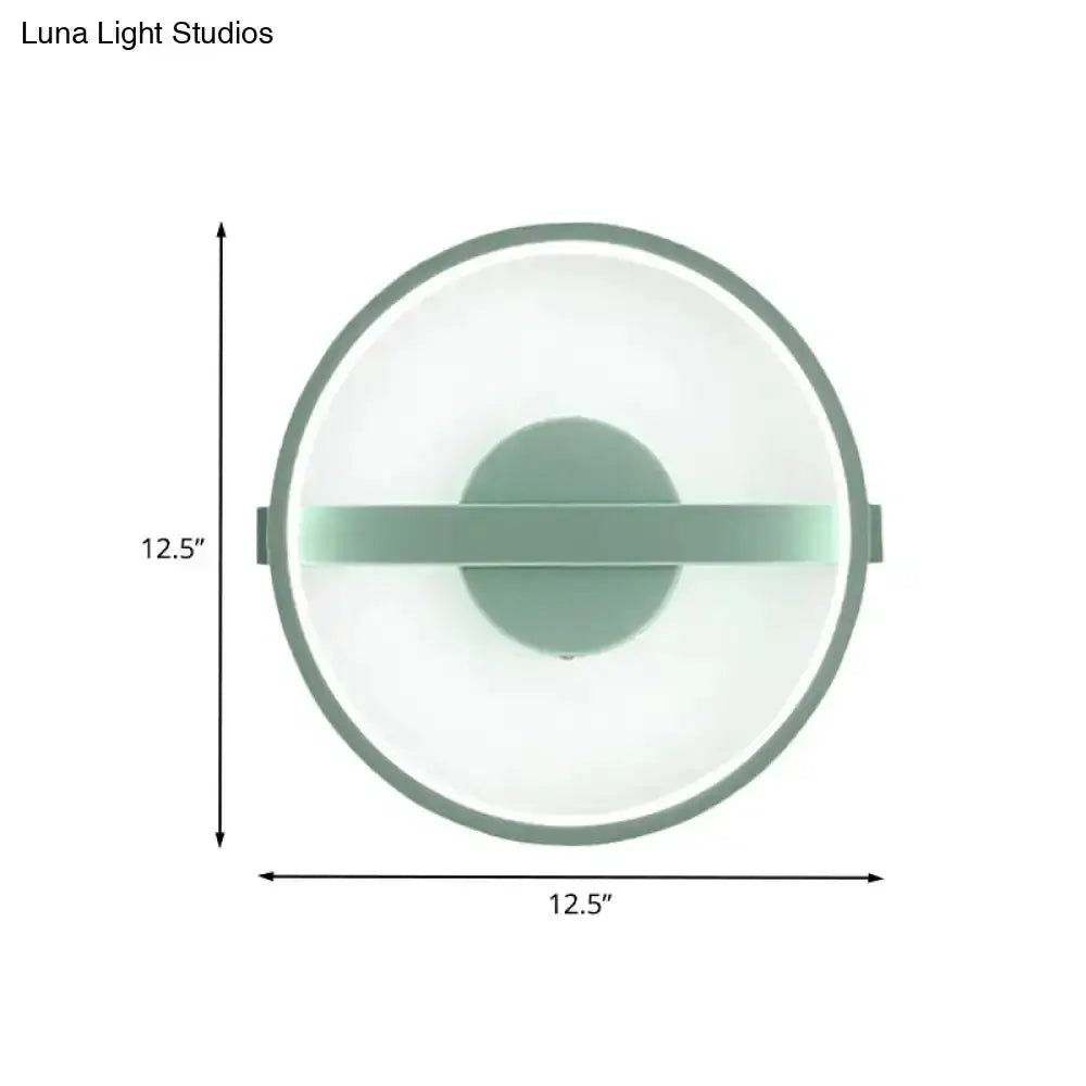 Sage Green LED Wall Lamp with Warm White Light