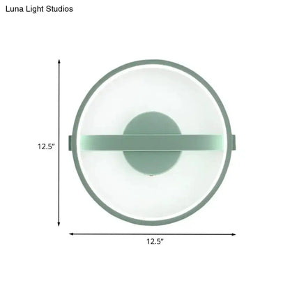 Sage Green LED Wall Lamp with Warm White Light